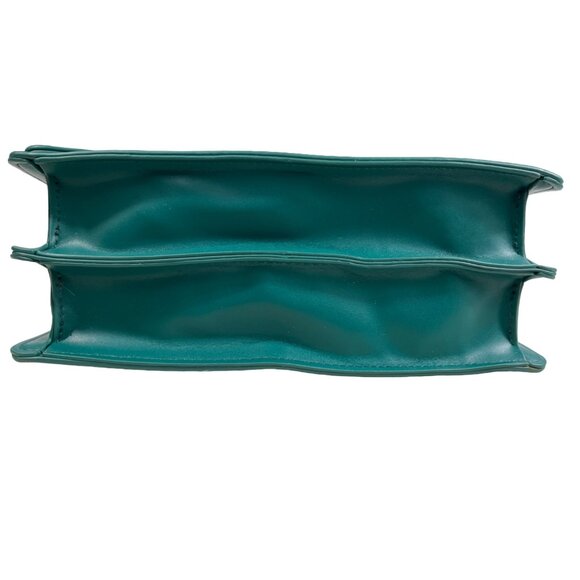 Francesca’s Women Green Trapez Hourglass Chain Top Hand Bag Sz M - Picture 6 of 8